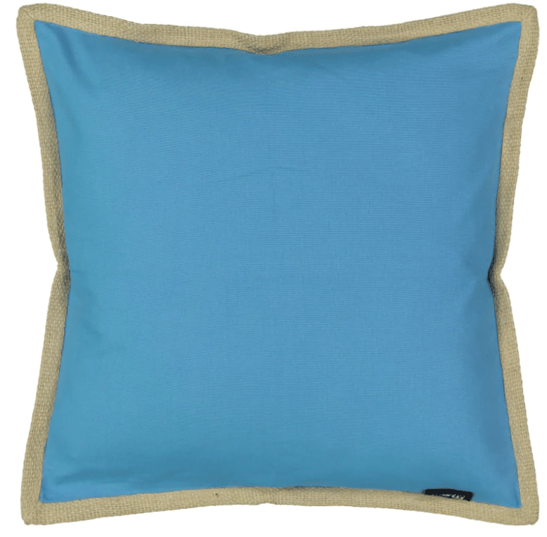 20X20" SOLID COLOUR CANVAS CUSHION WITH JUTE TRIM - Image 5